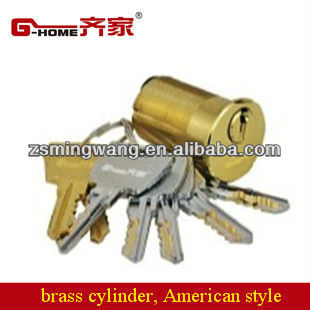 American style brass cylinder with 7pcs keys