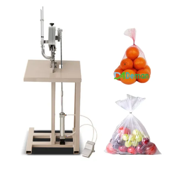 Foot-Operated Pneumatic Sausage Tying Machine for Plastic Mesh Bags