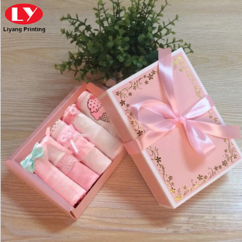 Frauen Unterwäsche Verpackung Pink Faltbox Ribbon