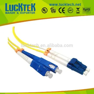 LC to SC Single Mode, Duplex, 9/125 fiber patch cord