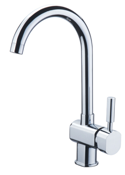 Chrome Plate Single Handle Ceramic Zinc Kitchen Faucet