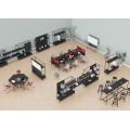 Modular Office Desk with Drawers and Chair Set 6 Person Staff Cubicle Office Partition Workstation Desks Office Table