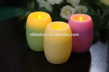 home decoration battery operated led wax candles flameless flickering led candles real wax candles with timer