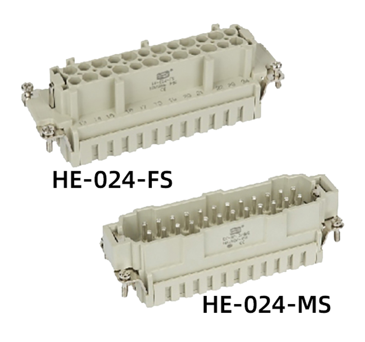 Screw Terminal 24 Pin Male And Female Cable Connector With Hoods, High ...