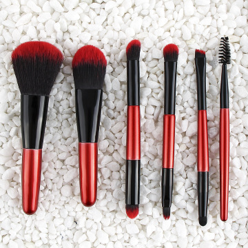 6Pcs Set di pennelli per trucco Ombretto in polvere Eyeliner per labbra Pennelli per trucco per donna Strumenti per il trucco cosmetico