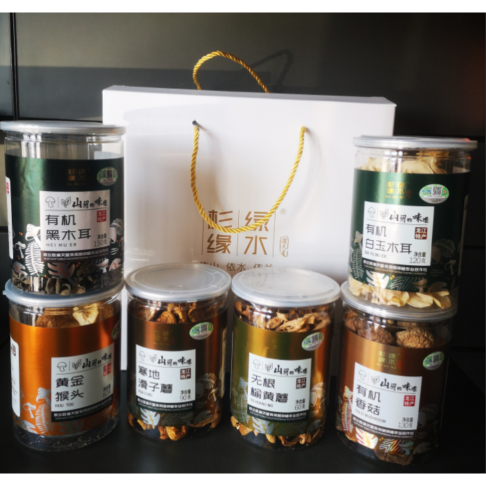 Deliciosa caixa de presente de cogumelos