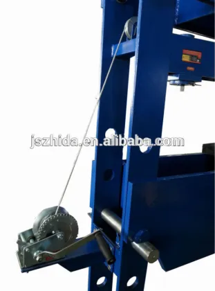 100Ton Electric Shop Press with Hand Winch Grid Guard