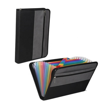 Heavy Duty A4 PU Leather Expanding File Folder