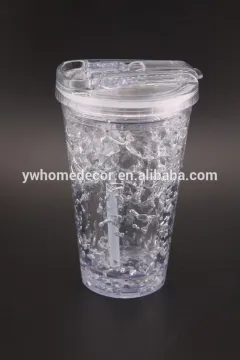 2016 new arrived fashionable promotional plastic ice mug with lid