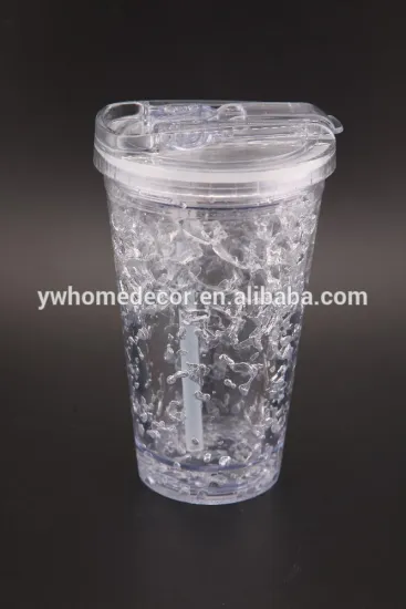 2016 new arrived fashionable promotional plastic ice mug with lid