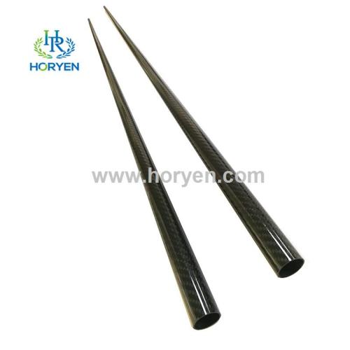 Customized high quality black tapered carbon fiber tubing