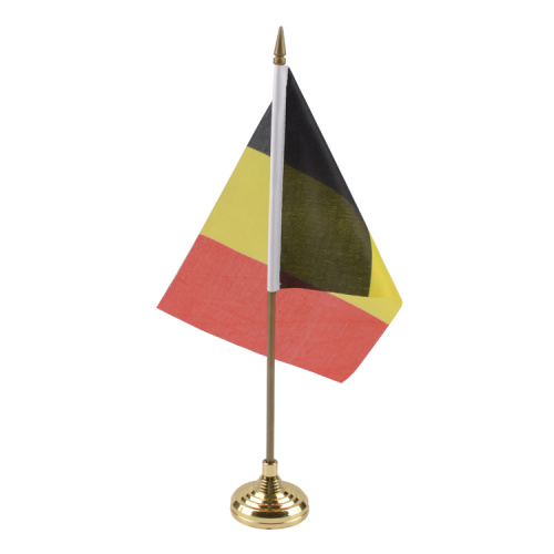custom table desk flags with pole and base