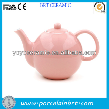 wholesale high quality ceramic pink tea kettle
