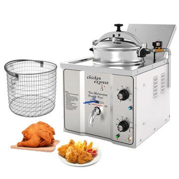 16L Mini Electric Pressure Fryer: Compact Countertop Deep Fryer Machine