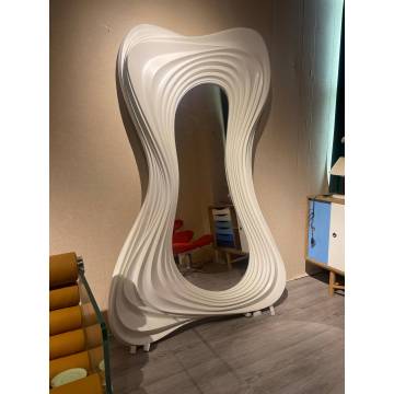 Modern White Pure Plaster Lager Floor Length Mirror