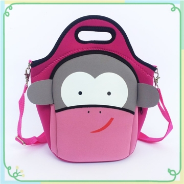 Waterproof office/picnic insulated neoprene black lunch bag