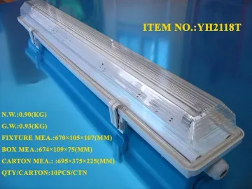 Weatherproof Fluorescent Lighting Fixture T8 & T5 IP65