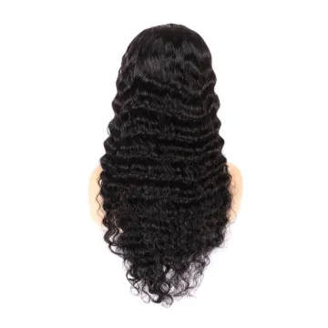 Top Sales Deep Loose Malaysian Human Hair Wig Swiss Lace Front Wholesale Malaysian Loose Deep Curly Hair Lace Closure Front Wig