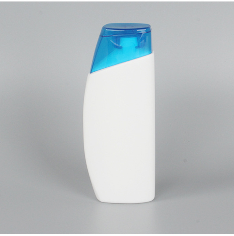 Empty Flip Cap Plastic Men White Shampoo Bottle