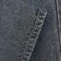 Pantalones de mezclilla negros rectos de patrón bordado personalizado