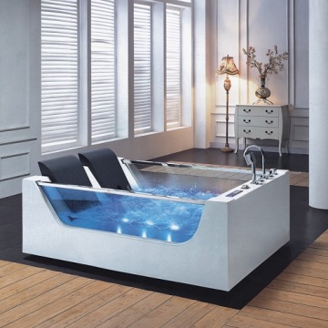 Luxo de 2 pessoas Hidromassage Bathtub com travesseiro