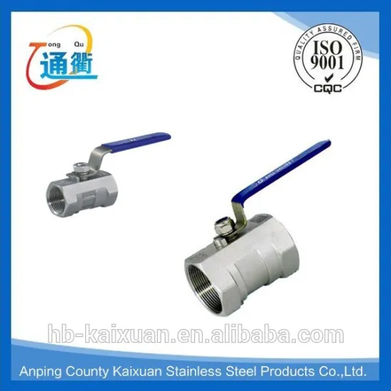ISO 9001 certificate high quality stainless steel 304/316 1pc ball valve