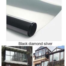 Black Diamond Silver Waterproof Window Film One Way Mirror Silver Insulation Stickers UV Rejection Privacy Window Tint Films