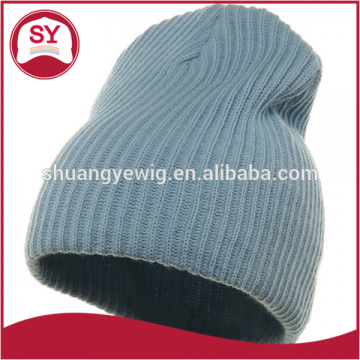 Thick double layered knit solid color beanie