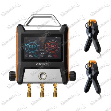 Elitech MS-2000 Smart Touch Screen HVAC Manifold Gauge with Bluetooth