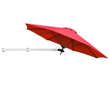 8.5FT Wall Mounted Cantilever Umbrella with Adjustable Pole