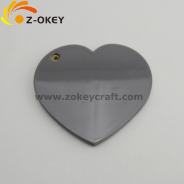 Heart shape acrylic laser cutting mirrors as keychain