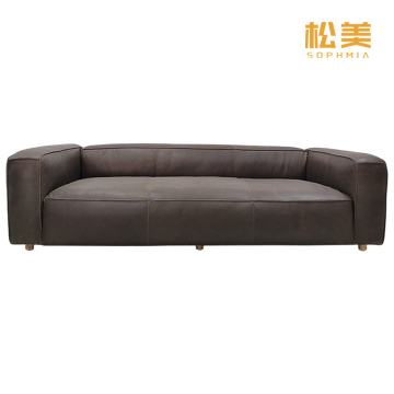 Современный минималистский кожаный диван с верхним покрытием