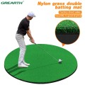 Tapete redondo de nailon para golpear golf con orificios para tee