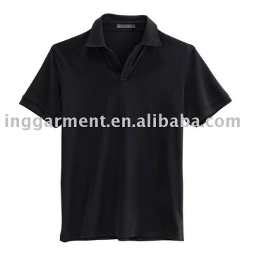 Black Pima Cotton Polo T-Shirt