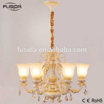 Vintage Luxury E27 BIG chandeliers glass and crystal pendant lighting with CE ROHS Certificate for sale