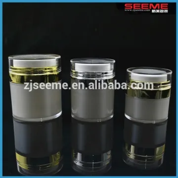 gold airless jars airless containers airless gold jar ,2014 new arrival 50ml plastic airless jar ,