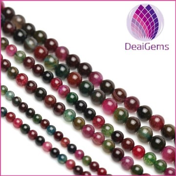 wholesale 3A quality natural 6mm tourmaline round beads loose gemstone beads