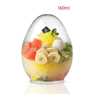Hot Selling Plastic Clear Egg-Shaped Dessert Cups for Mousse and Ice Cream
