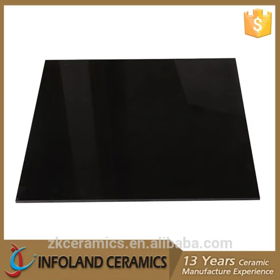 Super black polished porcelain tile 60x60cm, 24'x24'