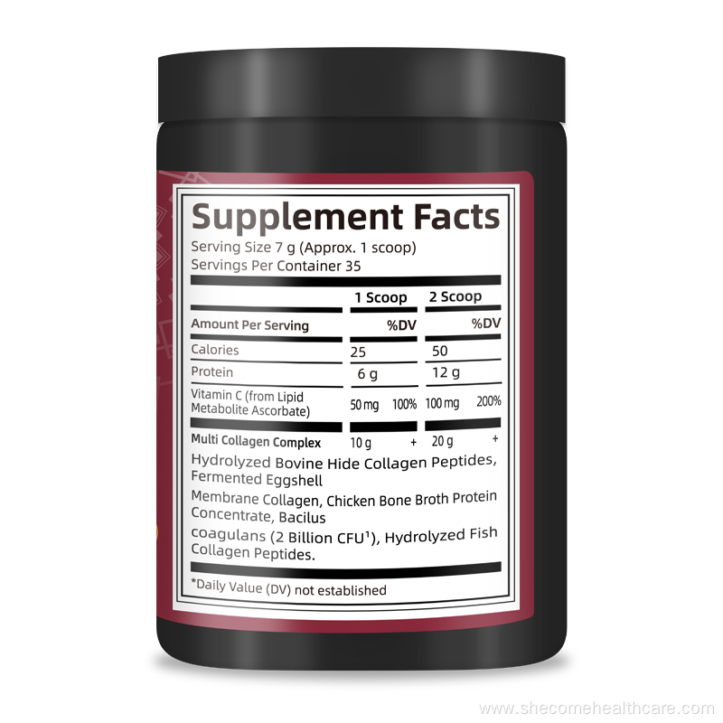 hydrolyzed collagen with Probiotics multi collagen powder