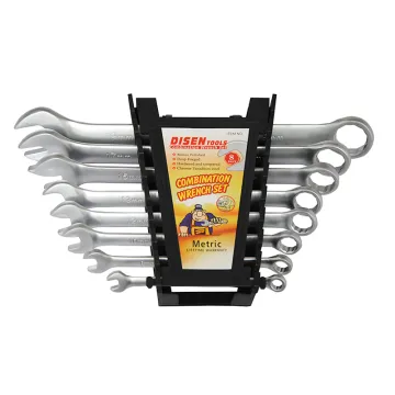 Cheap Carbon Steel Combination Spanner Set Wrench Kit with Plastic Rack