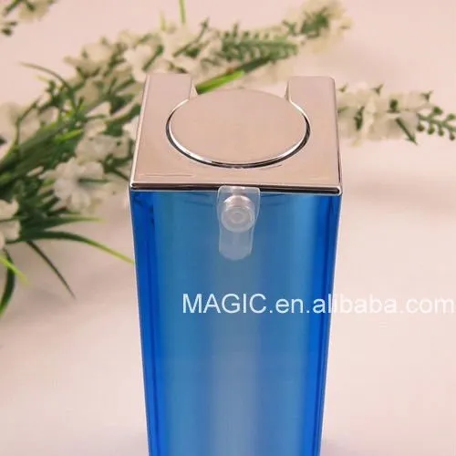 square fashion cosmetic airless pump bottle