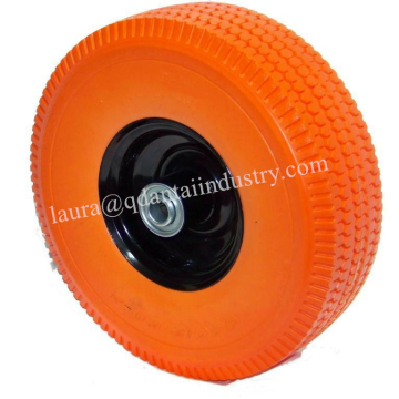 Tire Hand Truck Dolly Wagon Flat Free Foamed Polyurethane PU" could be shortened to "Polyurethane Tire Hand Truck Dolly" for a more concise and searchable title. However, if you need an exact match from your provided string, then:

"Polyurethane Tire Hand
