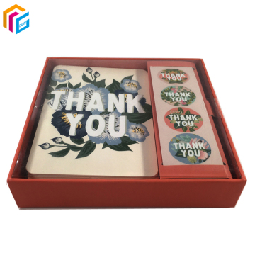 Custom Printed New Year & Christmas Gifts: Note Card Set with Box and Stickers