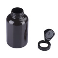 black capsule bottle plastic tablet bottle black 150cc