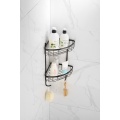 Rack de salle de bain de douche d'angle de 2 packs