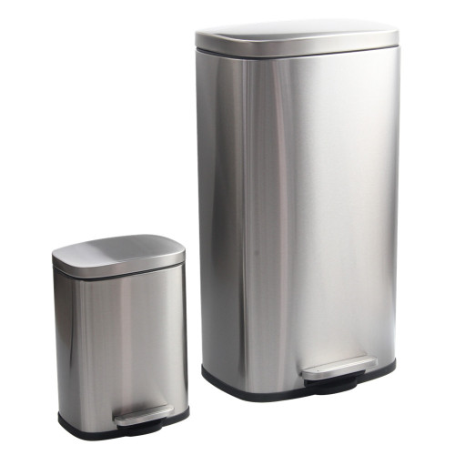 StainlessSteel Step Trash Can with Odor Control System