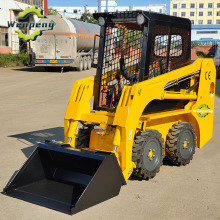 Small Wheel Skid Steer Loader Compact Backhoe Loader