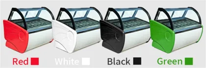 Different flavors gelato chilled display