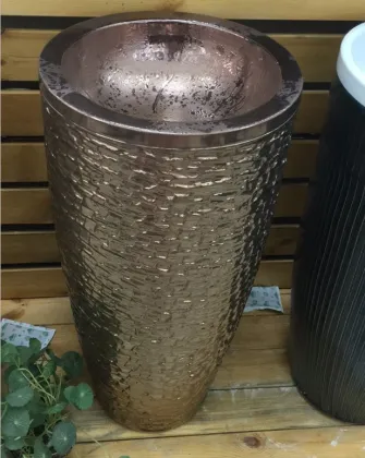 Rose Gold One Piece Free Standing Purple Gold Bathroom Basin